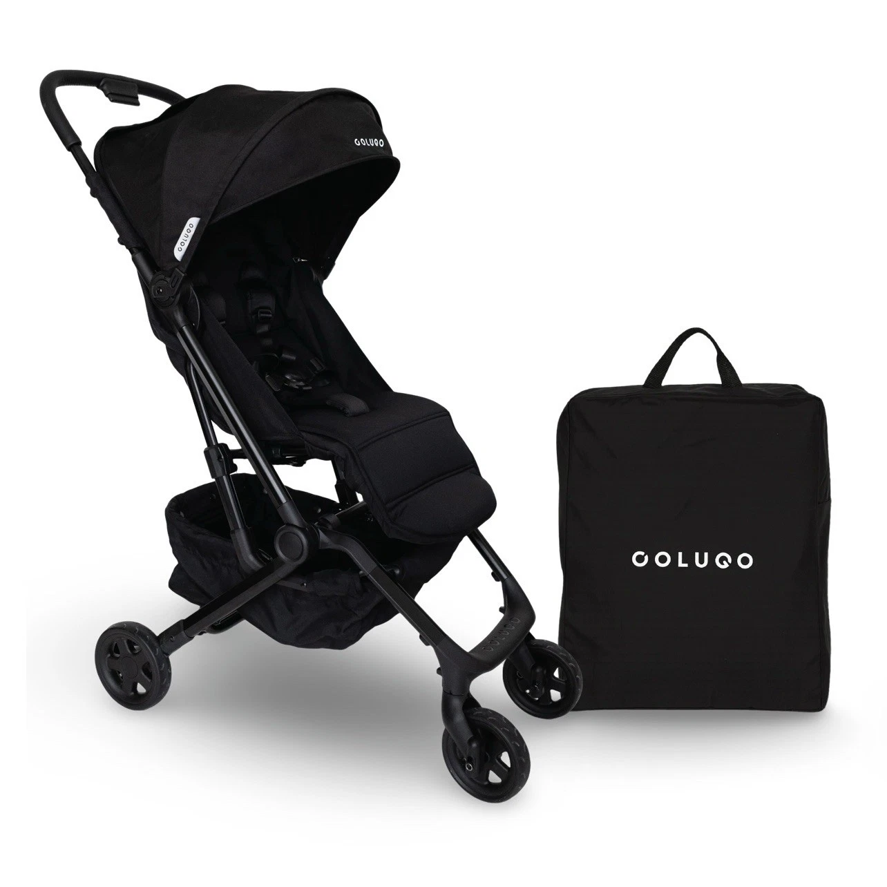 Colugo Compact Stroller - One Hand Fold, Travel Black