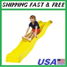 Cool Wave Plastic Slide for 4' Swing Set Decks with Included Safety Handles