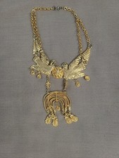 CADORO ETRUSCAN LOVEBIRDS vintage 1950's Jewelry necklace choker collar