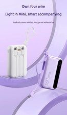 Power Bank 50000mAh 66W Ricarica Rapida Display Digitale 4 Uscite USB Rosso
