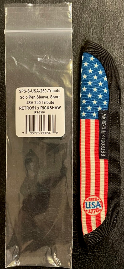 Retro 51 Single Pen Sleeve by Rickshaw Bagworks Tribute 250 USA Flag