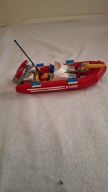 LEGO City Fire Set 7213 Off-Road Fire Truck & Fireboat 99% COMPLETE Fireman