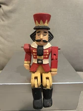 Vintage Wooden Nutcracker Soldier Shelf-sitter