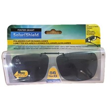 Brand New Foster Grant Solar Shield Polarized Clip On Sunglasses 58 Rec G
