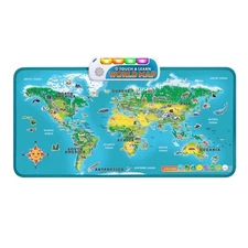 Interactive Touch and Learn World Map with 1000 Facts for Kids Age 4 and Up
