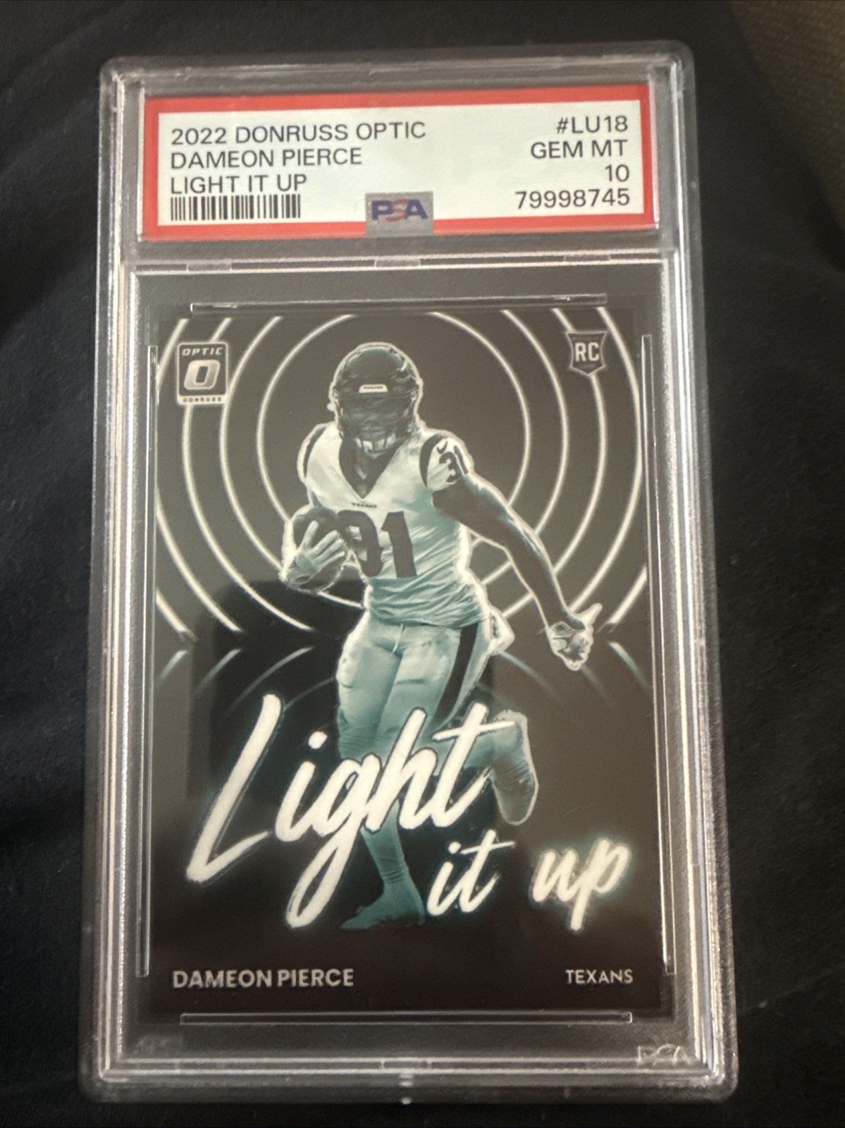 Dameon Pierce Panini Donruss Optic Light It Up #LU18 Base