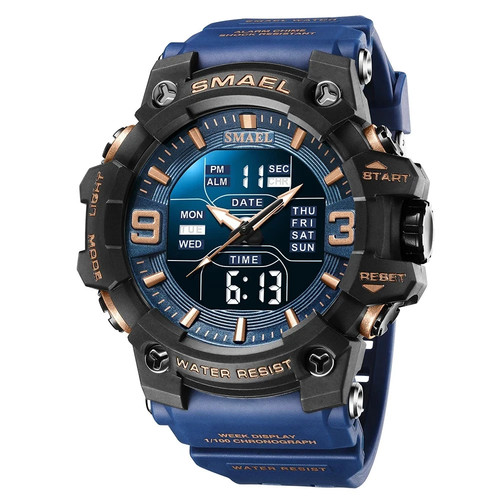 SMAEL 8049 Men's Sport Watch Dual Display LED Quartz Waterproof 50M Alarm