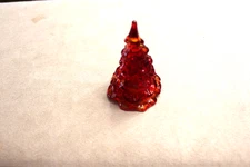 Fenton Glass Christmas Tree Amber Colored - 3" x 2"