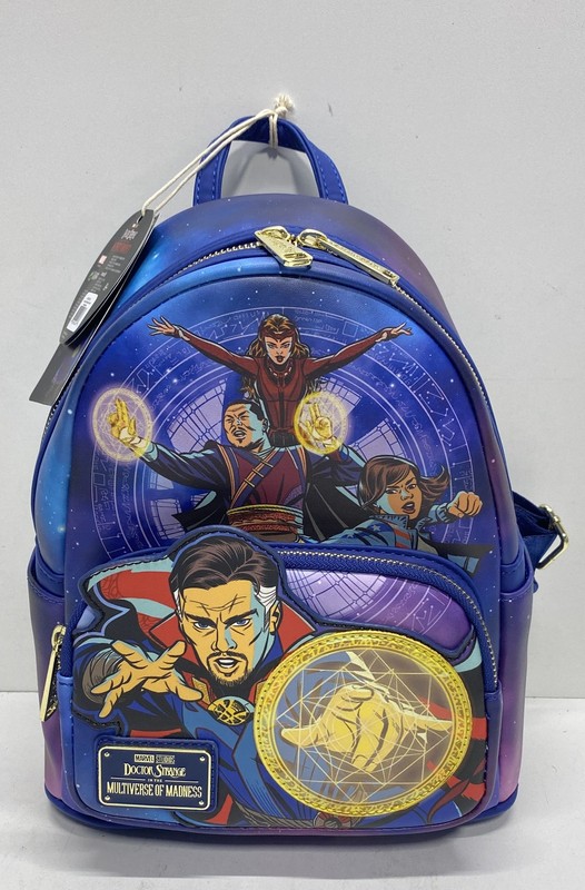 Loungefly Marvel Doctor Strange Multiverse of Madness Mini Backpack Blue NWT