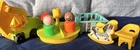 Fisher-Price Vintage Little People Toy Lot Dump Truck & Accessories 1972
