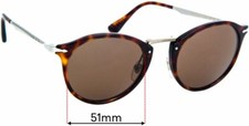 SFx Replacement Sunglass Lenses fits Persol 3166-S - 51mm Wide