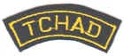 CHAD shoulder title - embroidered in yellow letters - era: 1950s