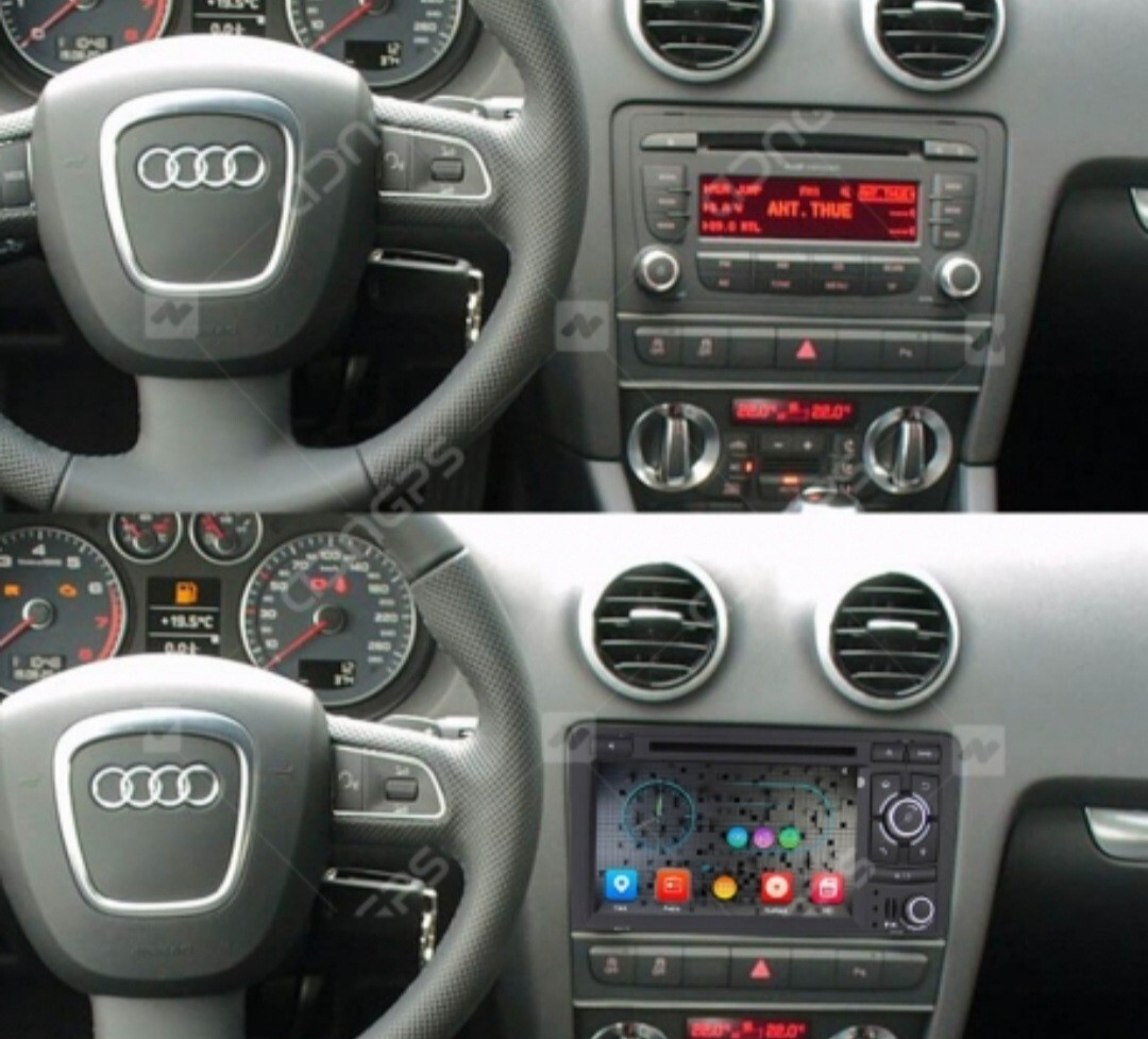 Autoradio GPS Audi A3 8P 8V 8PA combiné multimédia avec lecteur CD DVD et tuner DAB intégré