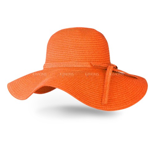 Floppy Hat Brim with Ribbon Women Folding Summer Beach Sun Straw Beach Hat - Picture 9 of 21