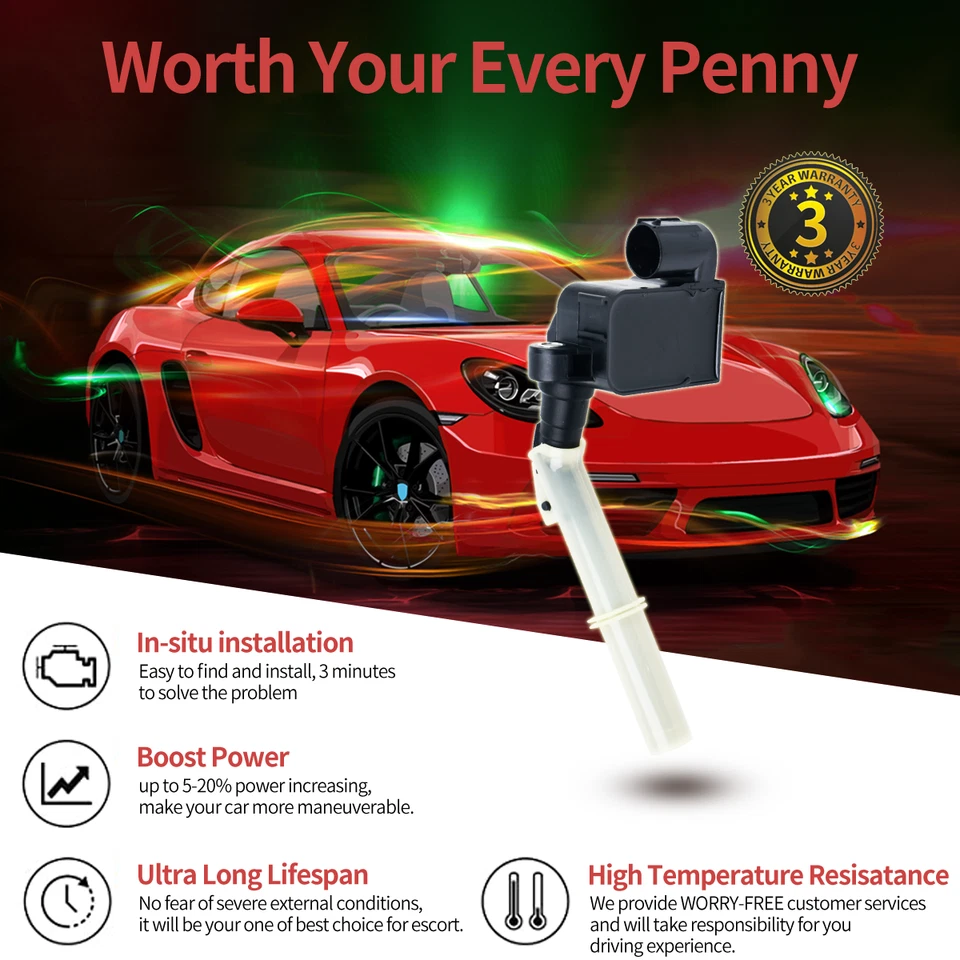 ✅Ignition Coil+Spark Plug for 3.5 Mercedes-Benz E350 C300 C350 ML350 12-16 UF806 Foto 4 de 4