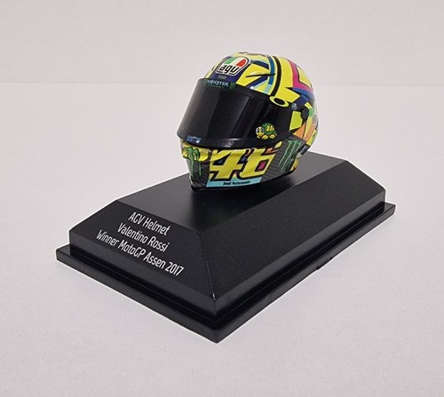 MINICHAMPS 1:8 valentino rossi VR46 Model Helmet AGV Winner Motogp Assen 2017 - Picture 3 of 12