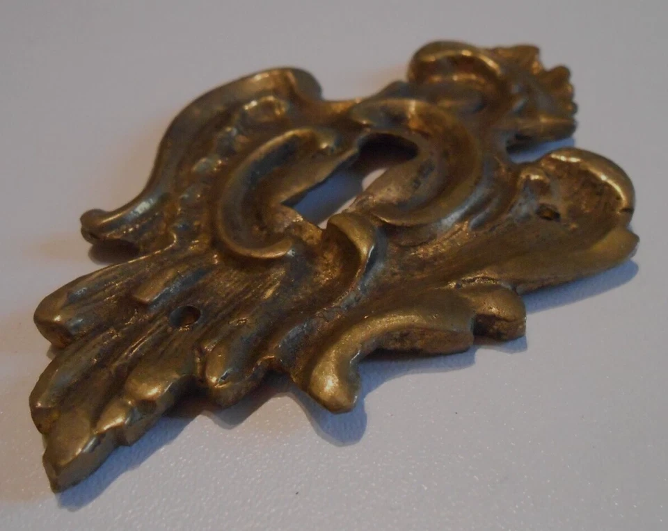 ANCIEN CACHE TROU DE SERRURE EN BRONZE 1900 - Photo 3/4