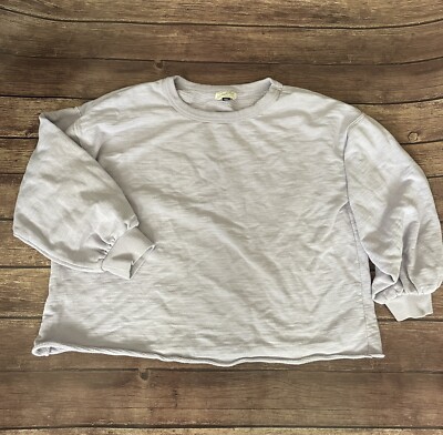 Women s Universal Thread Cropped Lilac Purple Shirt Large Sweatshirt Pullover