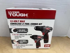 Hyper Tough 12V Cordless 2-Tool Drill & Impact Driver Kit  3/8" Keyless | Sealed