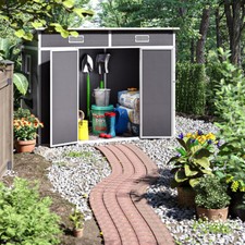 XL Large 8x8 6x8 5x4ft Shed Plastic Garden Tools Bike Storage Shed Outdoor House