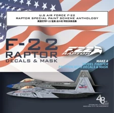 1/48 F-22 Raptor Special Paint Camo Mask & Decal for Hasegawa 52293/07245/07467