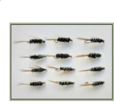 BARBLESS Diawl Bach Trout flies, 12 Pack Diawl Bach Nymph, Mixed Colours