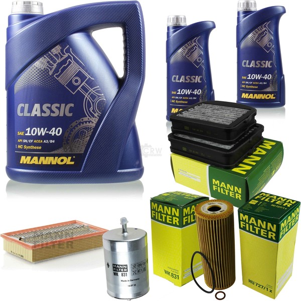 Mann Inspektionspaket 7L Mannol Classic 10W-40 FüR Mercedes-Benz E-Klasse-image