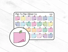 2469~~Push Pin Sticky Note Planner Stickers.