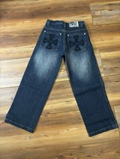 Southpole Boys Youth Size 10 Denim Blue Jeans Authentic Y2K Skater 90s Logo VTG