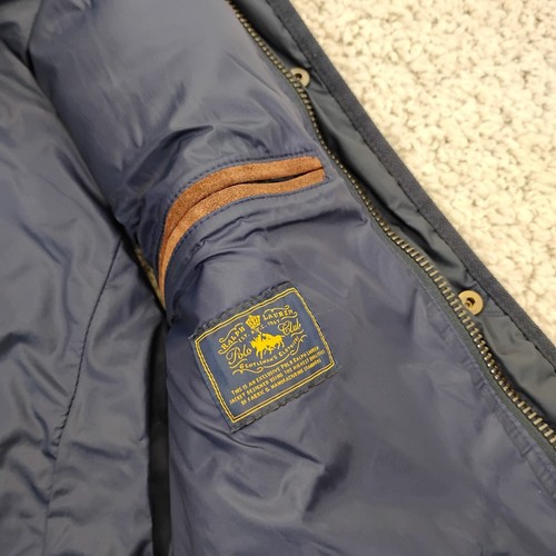 Polo Ralph Lauren Jacket Mens Large Blue Vest Quilted Snap Full Zip Corduroy A2 - Picture 9 of 18
