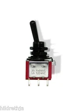 Switch Mini Toggle ON ON Black with Black Knob Bitterroot 081391BK