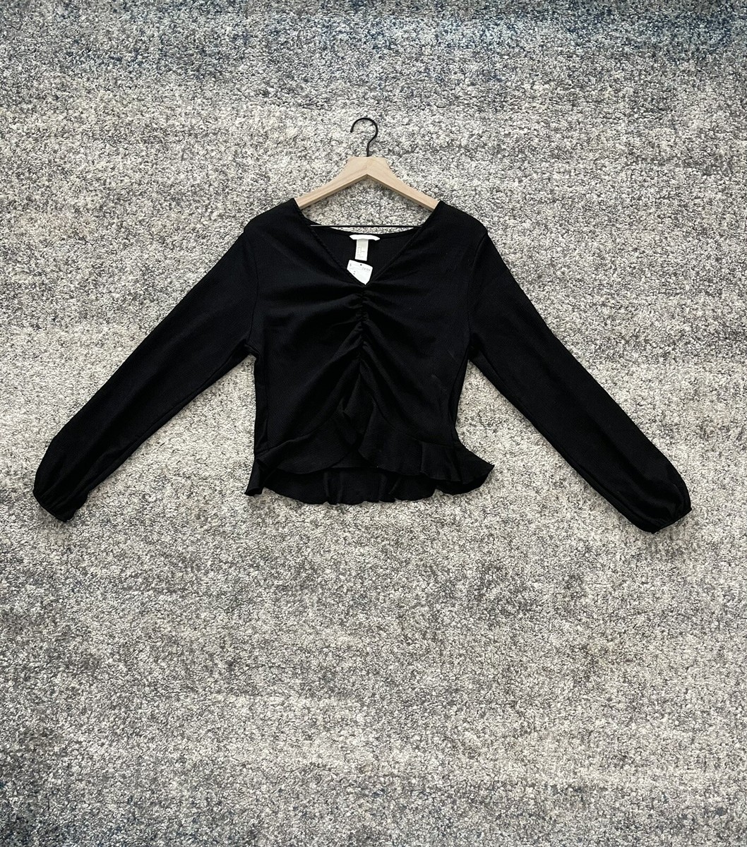 emm ensemblesleeve blouse 黒 Helmut Lang 2000 Silk Chiffon Blouse with Stripe Application