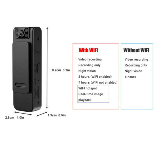 Mini HD 1080P Noise Reduction Camera Portable Wearable Night Vision Recorder NEW - Picture 2 of 14