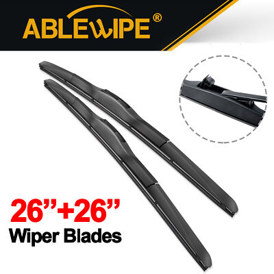 ABLEWIPE HYBRID 26'' & 26'' PREMIUM QUALITY SUMMER WINTER WINDSHIELD WIPER BLADES