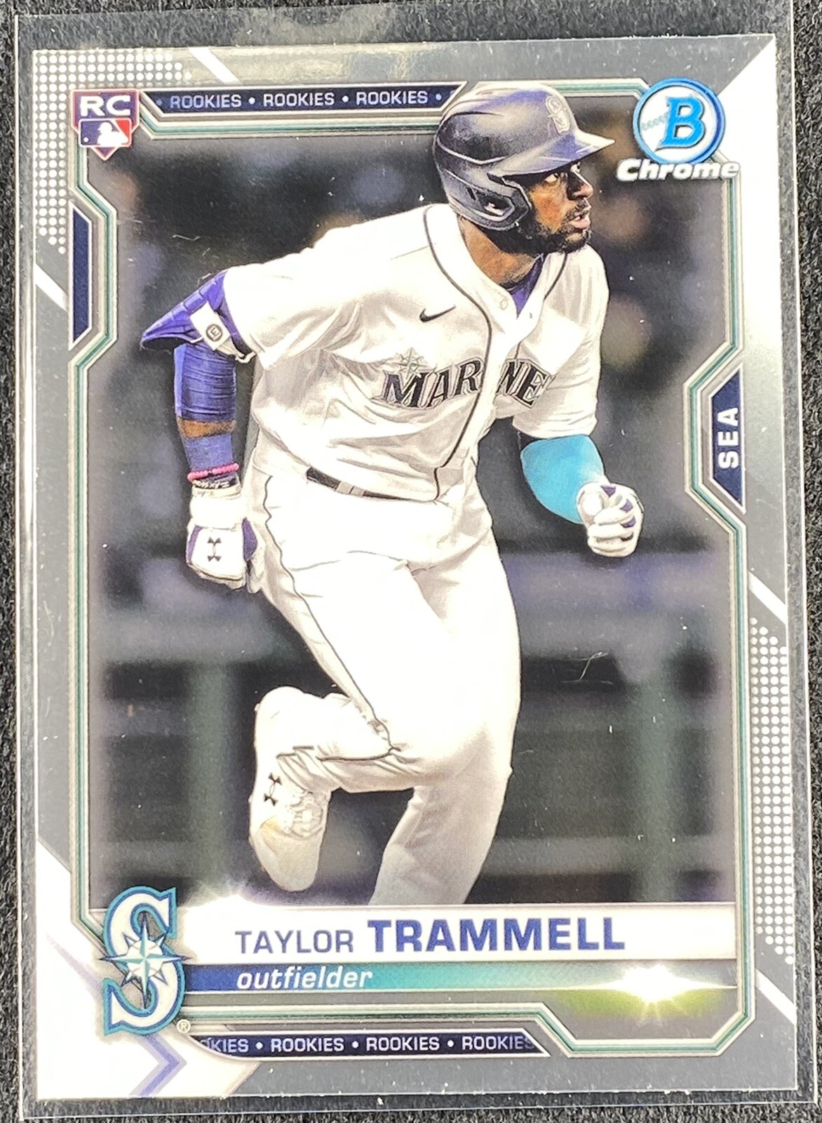 2021 Bowman Chrome Taylor Trammell Rookie Card #61 Seattle Mariners RC