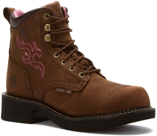 justin womens steel toe boots