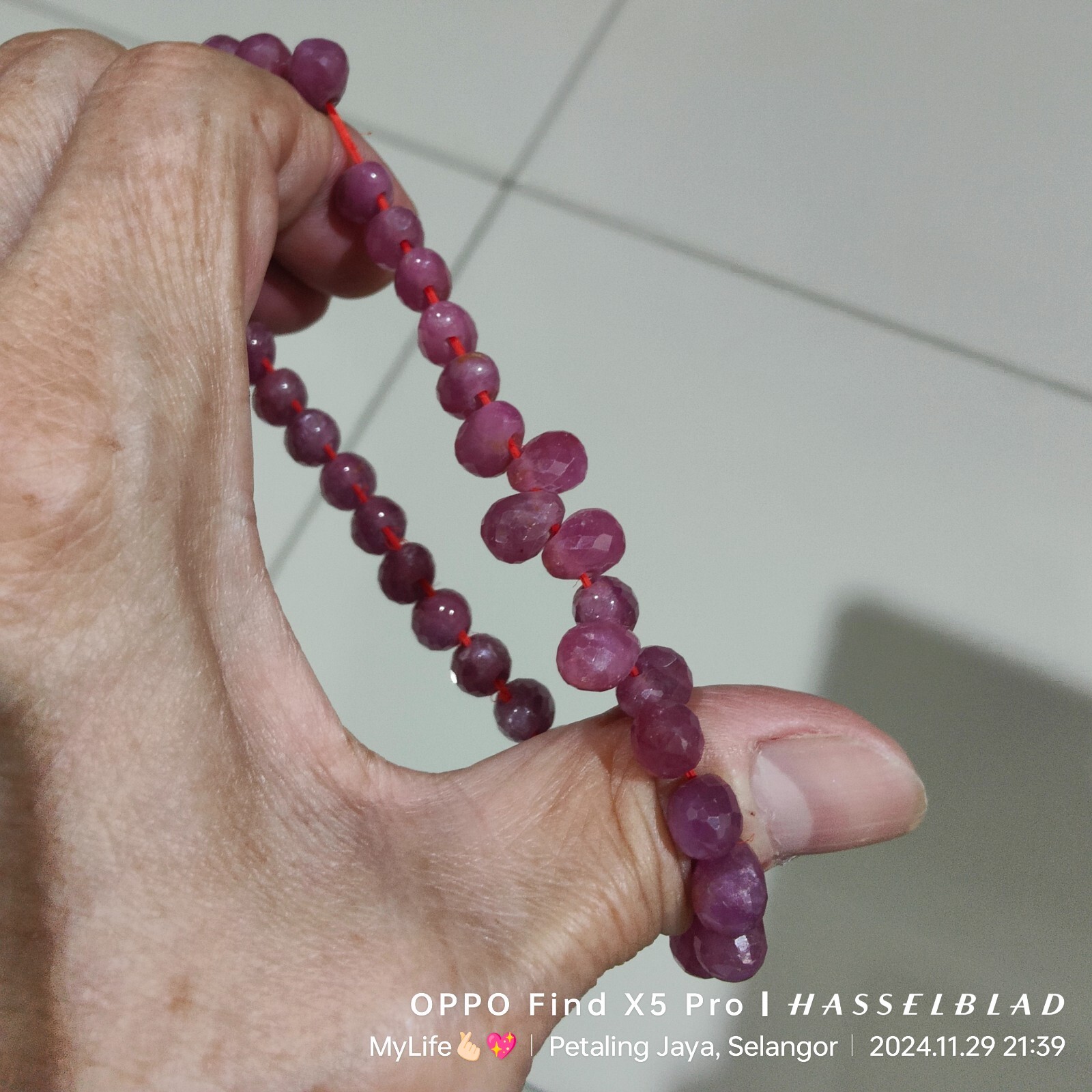 Stretchable Ruby Gemstone Bead Bracelet - image 13