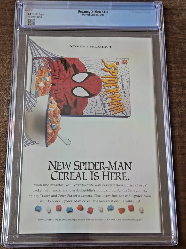 Uncanny X-Men #332 CGC 9.8 (1996) Joe Mad cubierta. Bajo censo Foto 2 de 2
