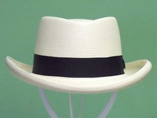 STETSON BASINO GENUINE SHANTUNG PANAMA STRAW GAMBLER