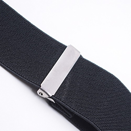 TechTongda Adjustable Mens Braces Suspenders Black 50mm X High Elastic Material - Picture 5 of 6