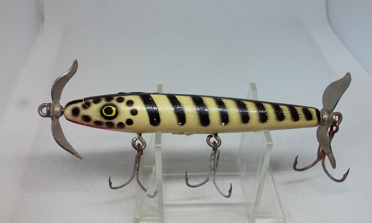 compac vintage fishing lures OKC, OKLAHOMA • JACK'S TACKLE MFG CO RIP-L-LURE Antique Topwater Lure & Box • BLACK NEW Clam 10150 Dave Line Rating:7 wt 1