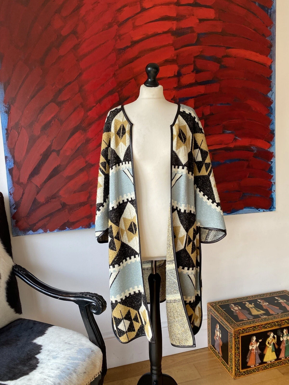Stunning colourful Poncho (Wear On Fabric)
