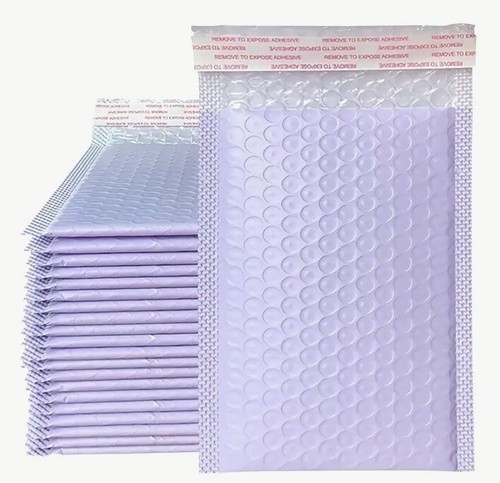50 Purple Bubble Padded Envelopes Self-Sealing Mailers