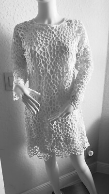 solitaire crochet dress Solitaire by Ravi Khosla White Crochet Dress