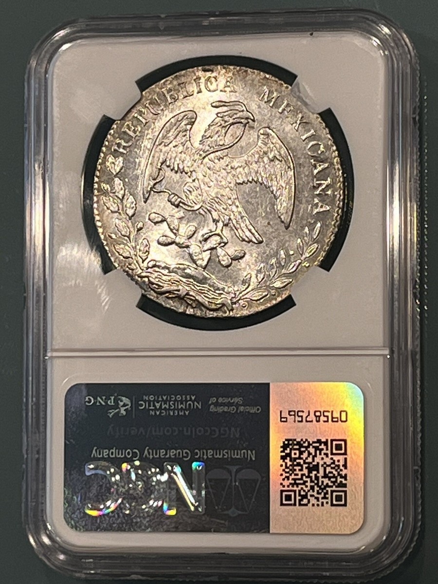 NGC UNC-D メキシコ 1892CA 8R 銀貨　未使用 NGC UNC-D メキシコ 1892CA 8R 銀貨 未使用 NGC 鑑定済み