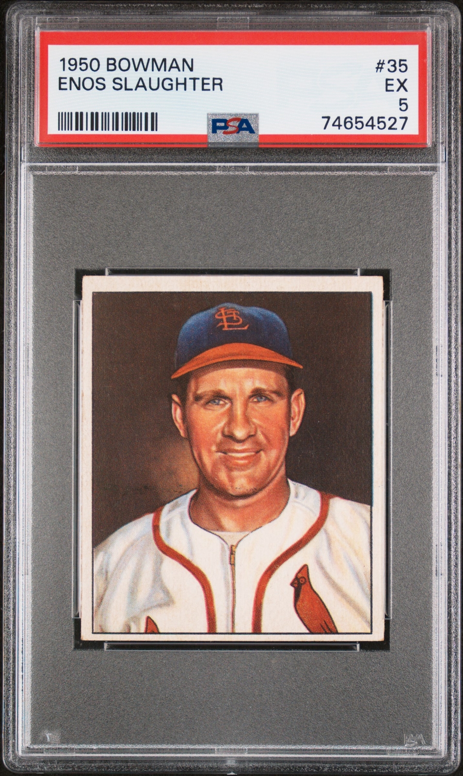 1950 Bowman Enos Slaughter #35 PSA 5 NEW LABEL VINTAGE BASEBALL