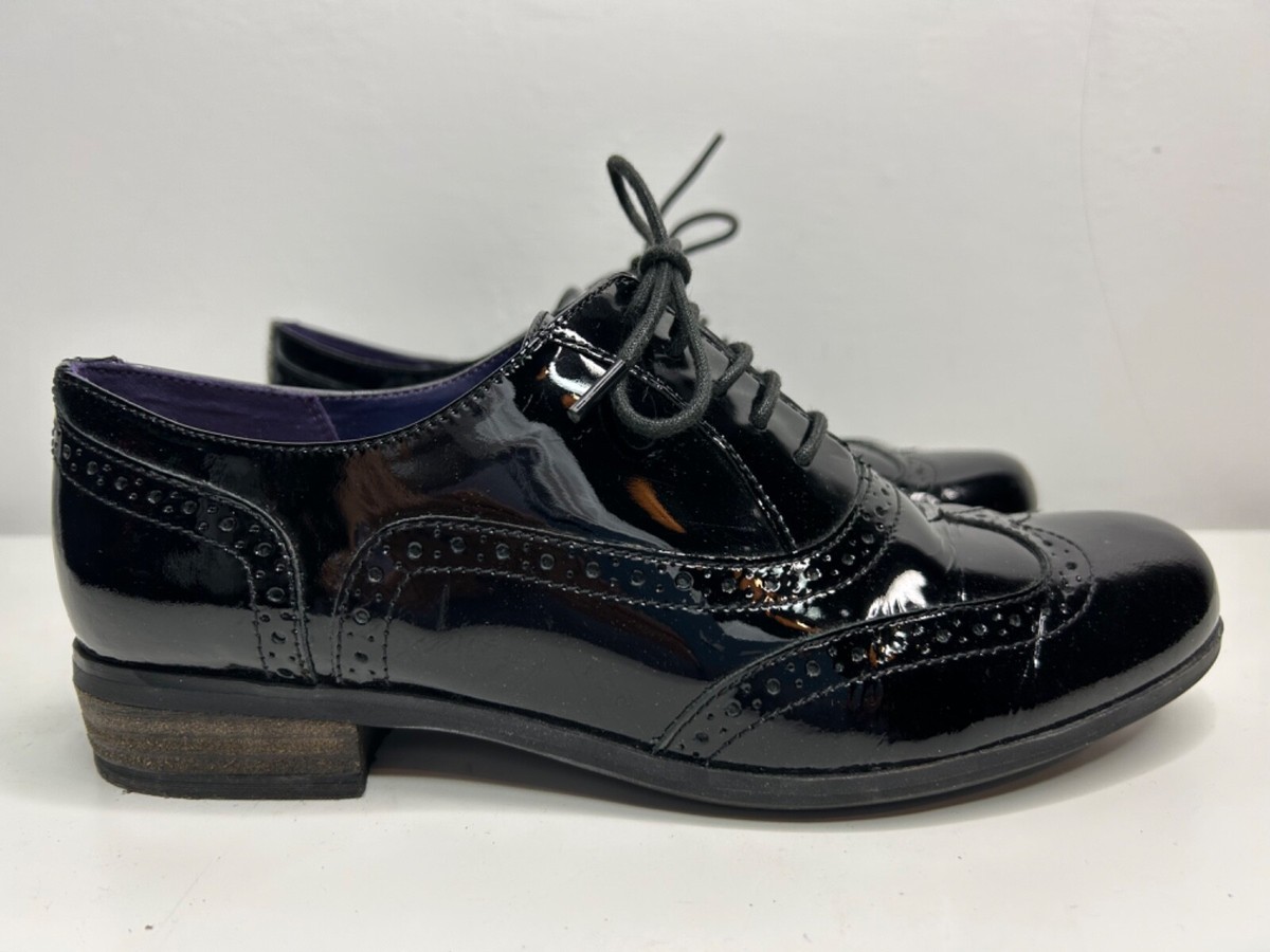 CLARKS Ladies Black Shoes Softwear Range Patent Leather Flat