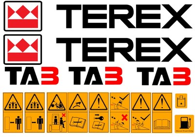 Terex TA3 Dumper Abziehbild Set