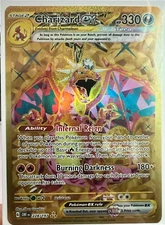 Pokemon TCG Hyper Rare Gold Charizard EX Obsidian Flames 228/197