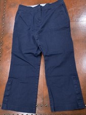 Tommy Hilfiger Stretch Navy Cotton Spandex Women  s Pants 6